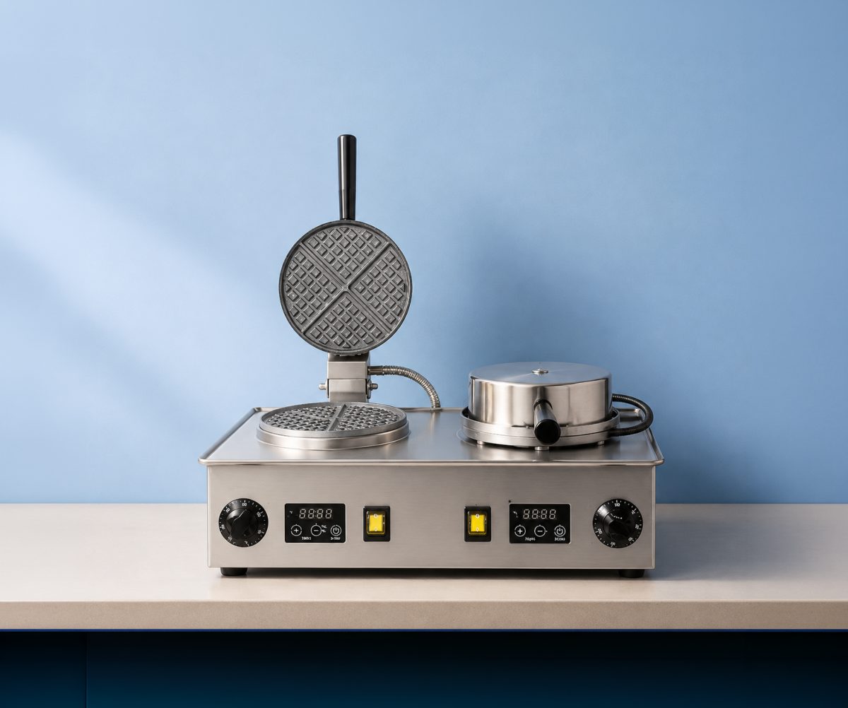 Double Head Waffle Cake Baker (Big/Small Grid)